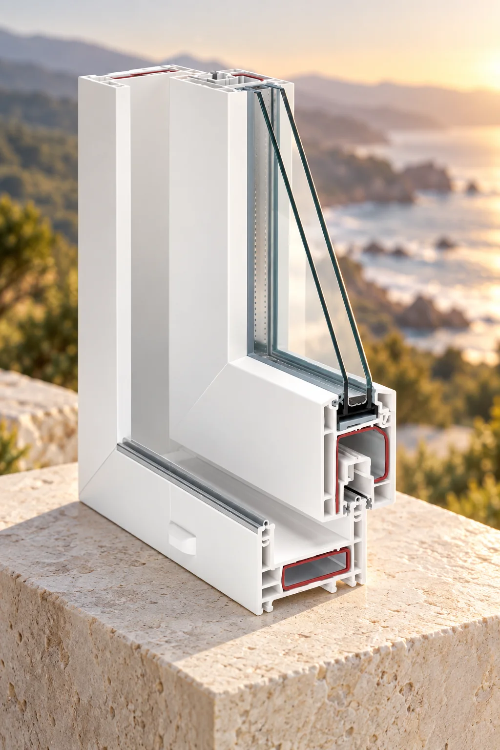 Perfil de corredera REHAU High-Design Slide con acristalamiento
